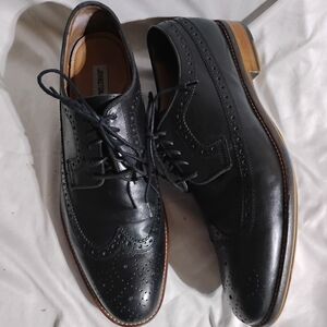 Johnston & Murphy Men's 20-2231 Conard Black Wing Tip Oxford Size 12 M
